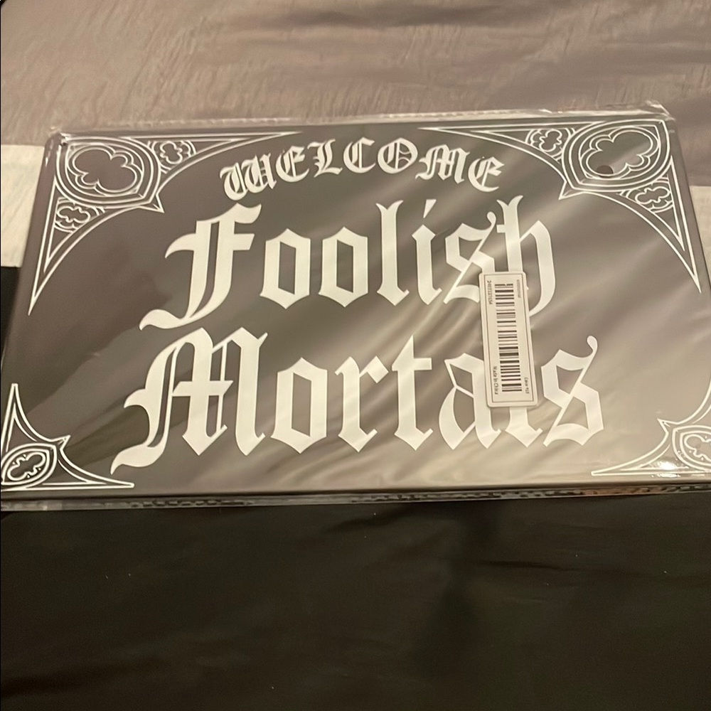 Black and White Gothic Welcome Art